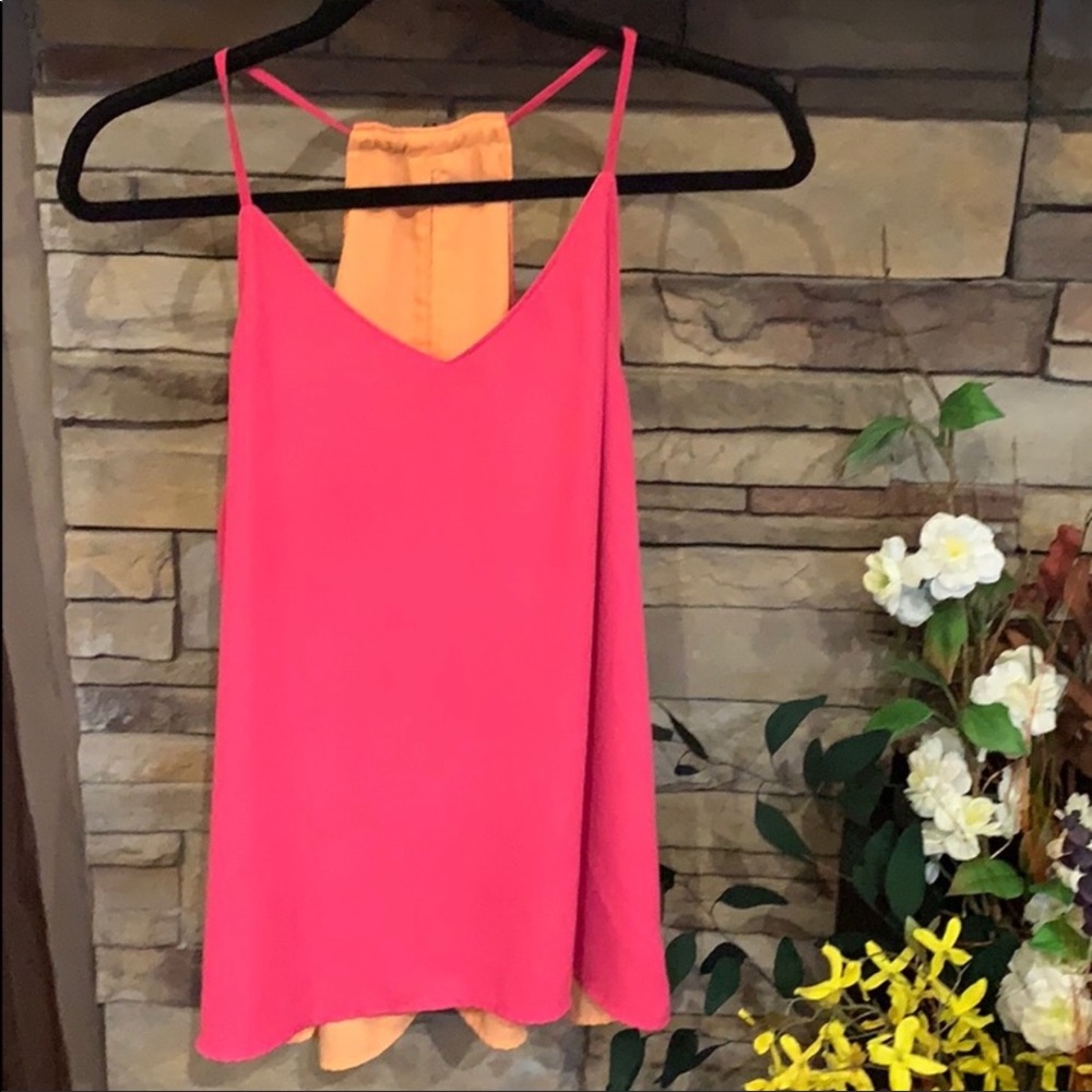 Maurices Hot Pink/Orange reversible tank top